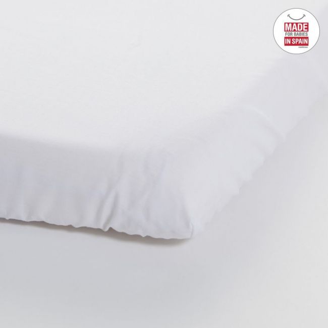 Drap Housse Réglable Berceau 50X82 cm Liso E Blanc CAMBRASS - 1