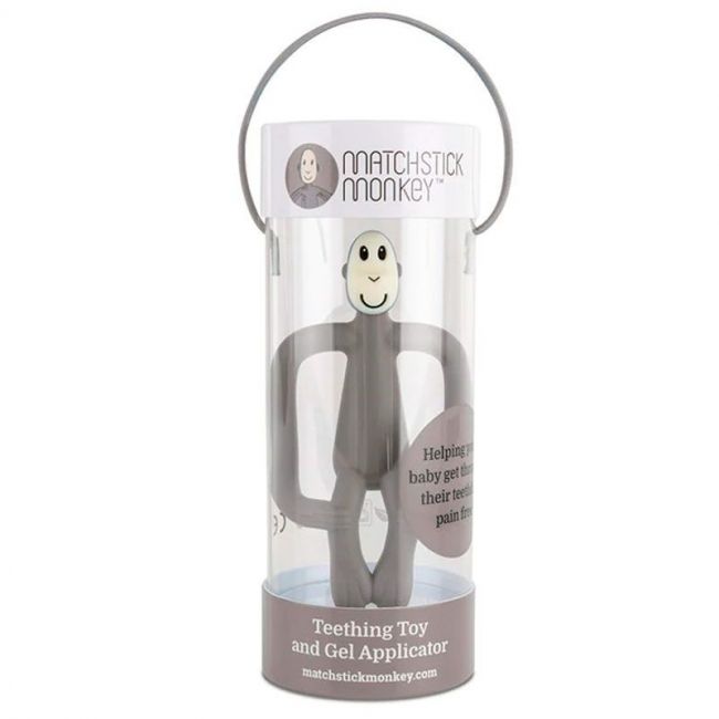 Dentizione in silicone Matchstick Monkey Grigio