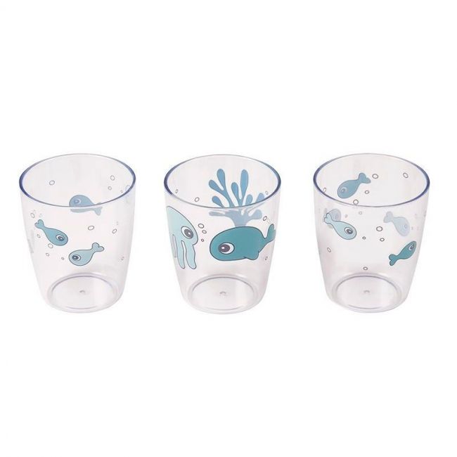 Delizioso mini set di 3 pezzi Sea Friends Bleu.