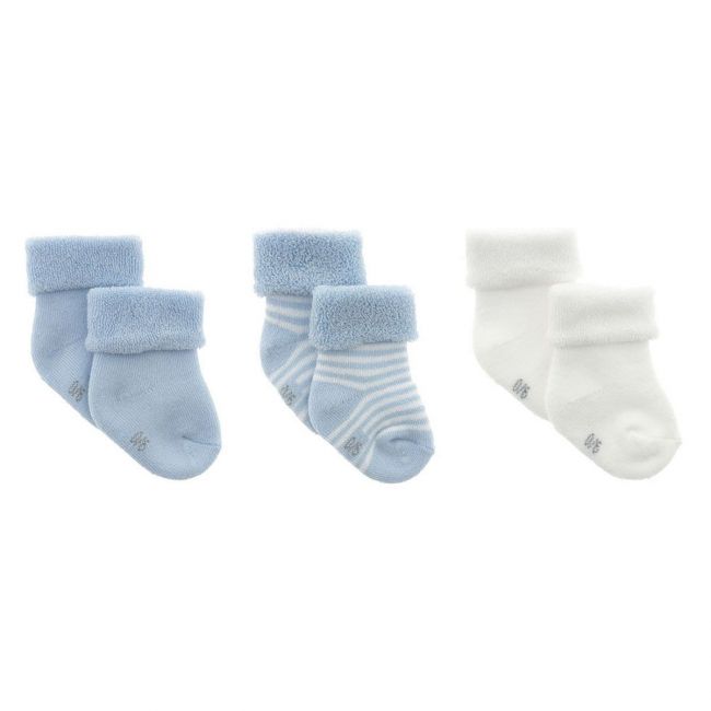 Set 3 Socken für Baby Einfarbig Hellblau Gr. 0000 (15 - 16) CAMBRASS - 2