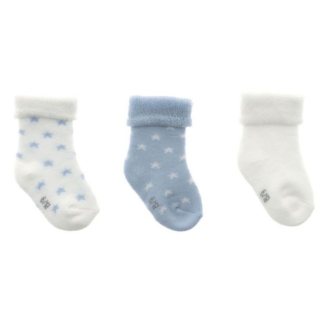 Set mit 3 Babysocken Star Celeste.