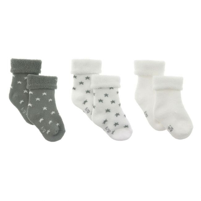 Set 3 Chaussettes Bébé Gris Étoilé T.0000 ( 15 - 16) CAMBRASS - 2