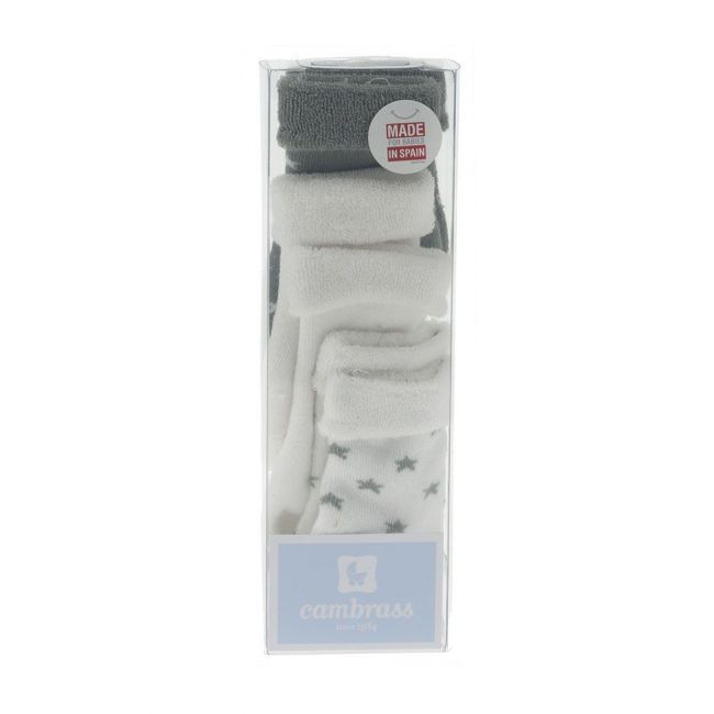 Set 3 chaussettes pour bébé Gris étoilé T.0000 ( 15 - 16) CAMBRASS - 6