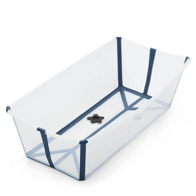 Vasca pieghevole Stokke Flexi Bath XL trasparente e blu