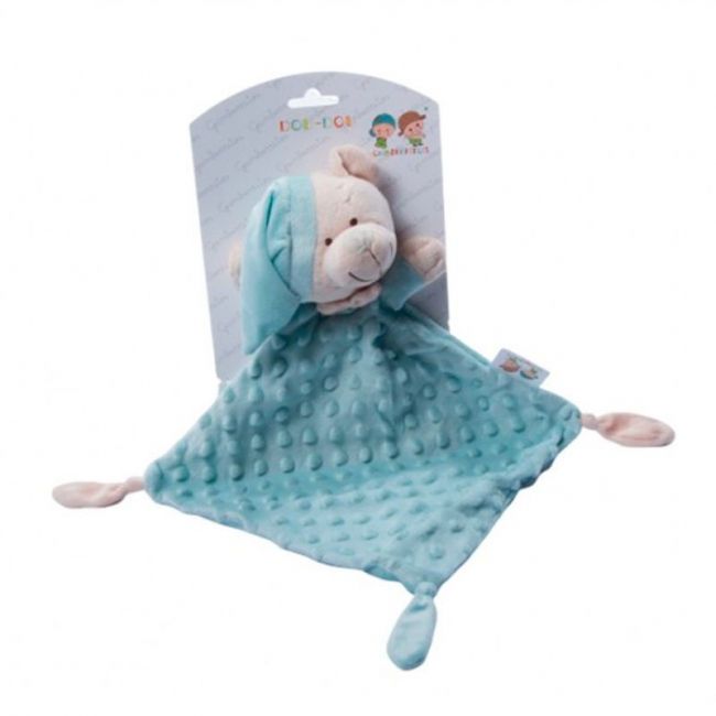 Peluche per bambini a pois Topitos verde.