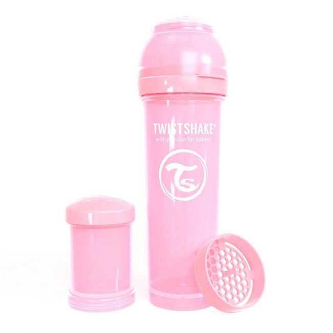 Biberon Anti-Coliques 330ml Rose Pâle Twistshake