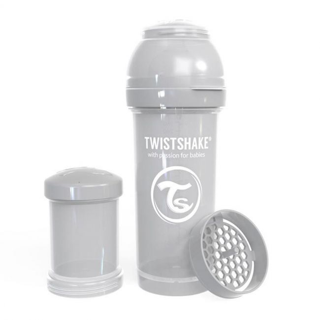 Anti-Kolik-Flasche 260ml Grau Twistshake