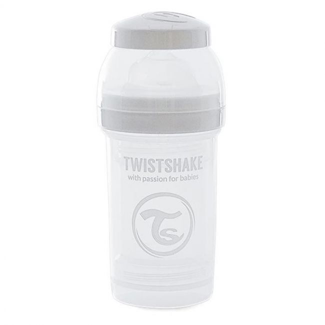 Biberon Anti-Coliche 180ml Bianco Twistshake