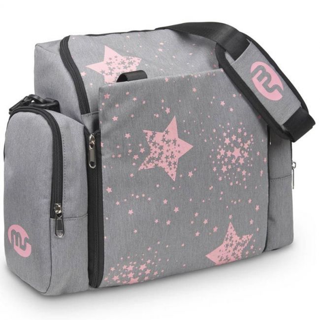 RUCKSACK BOOSTER STARS GRAU ROSA