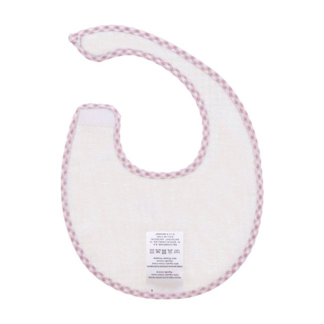 Bavoir Rond avec Velcro Vichy10 Rose/Vichy 16x19x1