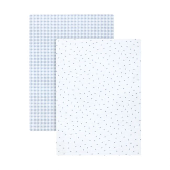 Drap Housse Lit 60 Pack 2 pcs. 60x120x17cm Vichy10 Bleu