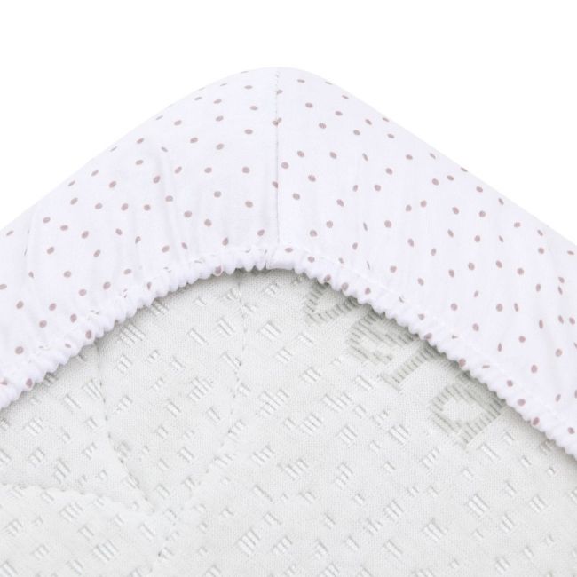 Bettlaken für Babybett 60er-Pack 2 Stk. 60X120X17 cm Vichy10 Rosa