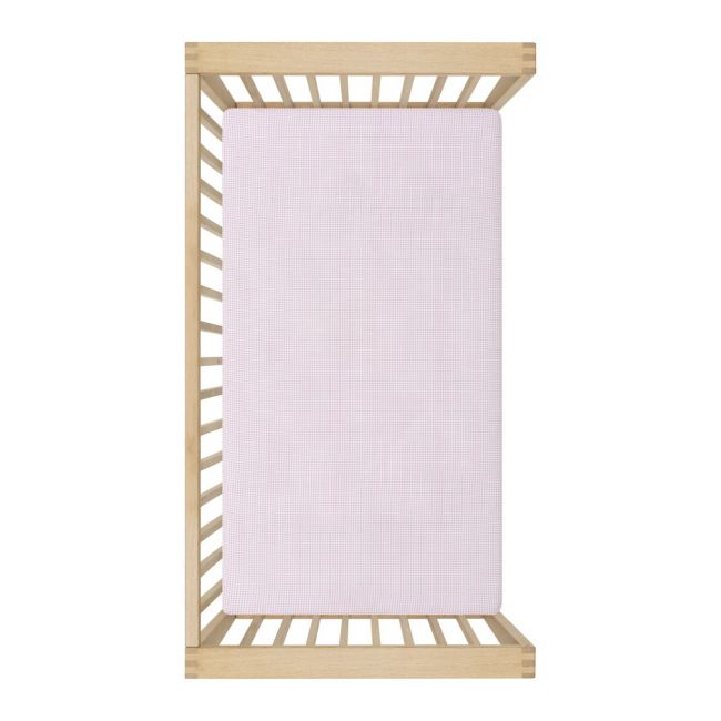 Lenzuolo per culla 60 confezione da 2 pezzi 60X120X17 cm Vichy10 Rosa