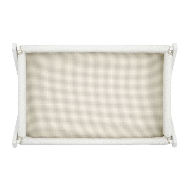 Spannbetttuch für Babywiege, 2 Stück, 50x82x10 cm, Vichy10 Beige.