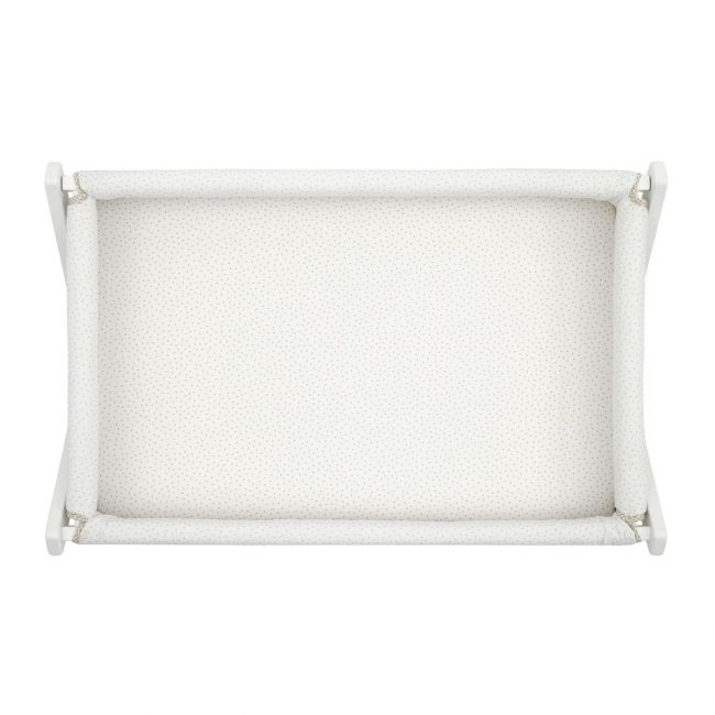 Spannbetttuch für Babywiege, 2 Stück, 50x82x10 cm, Vichy10 Beige.