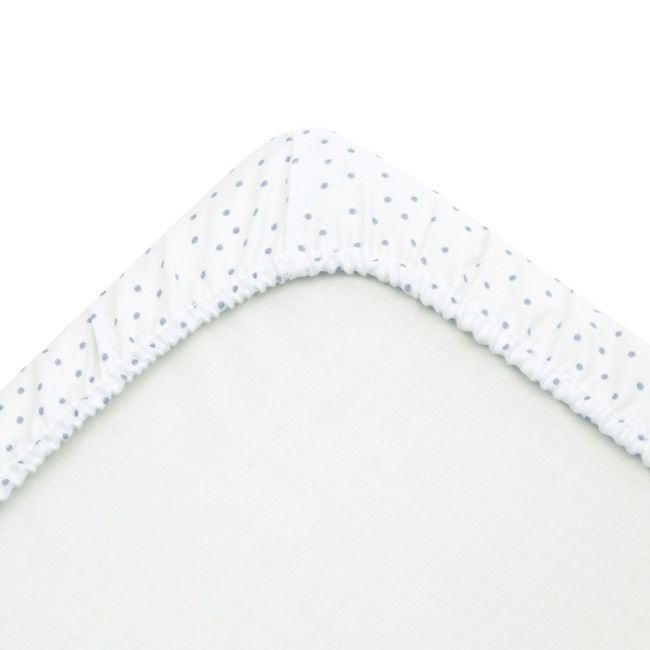 Drap Housse Berceau Pack 2 unités 50X82X10 cm Vichy10 Bleu