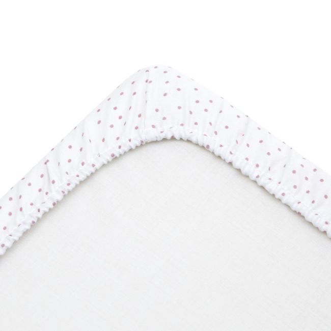 Draps housse pour berceau Lot de 2 50X82X10 cm Vichy10 Rose