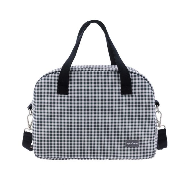 Borsa Materna Prome Vichy Nero 18X41X31 cm