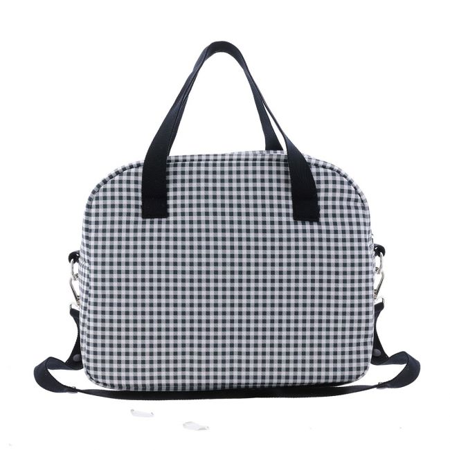 Borsa Materna Prome Vichy Nero 18X41X31 cm