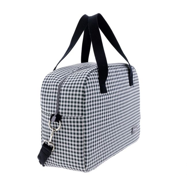 Sac à langer Prome Vichy Noir 18X41X31 cm