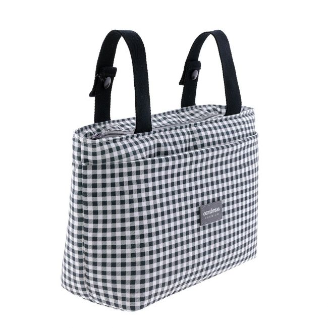 Sac Organisateur Poussette Vichy Noir 13X38X20 cm CAMBRASS - 3