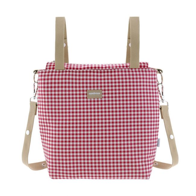 Borsa Talega Vichy Rosso 12X40X35 Cm