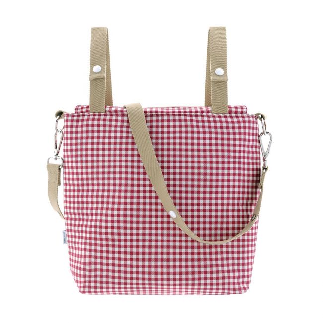 Borsa Talega Vichy Rosso 12X40X35 Cm