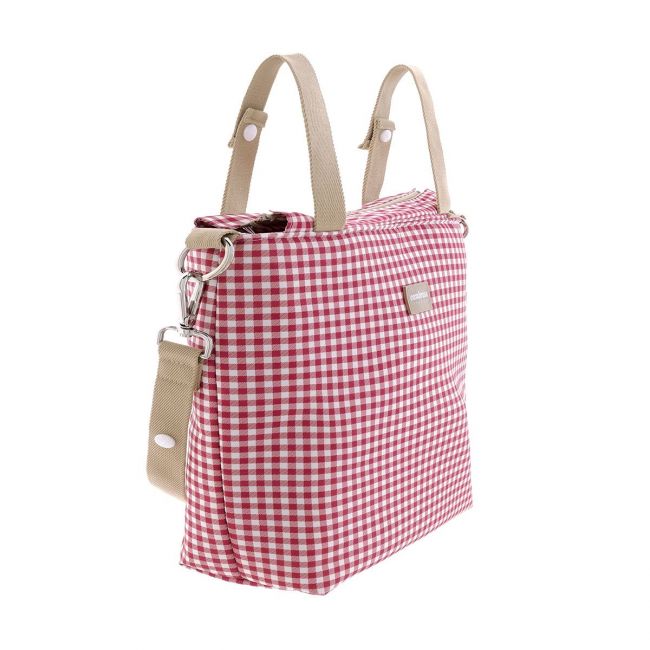 Borsa Talega Vichy Rosso 12X40X35 Cm