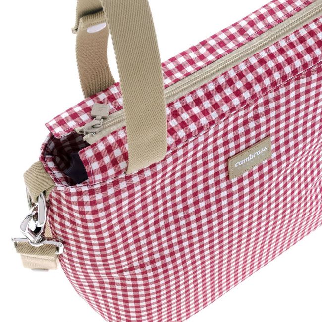 Borsa Talega Vichy Rosso 12X40X35 Cm