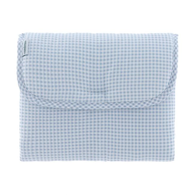 Matelas à langer de voyage 60X40X1 cm Vichy10 bleu ciel