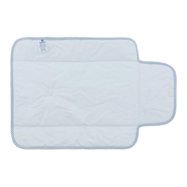 Matelas à langer de voyage 60X40X1 cm Vichy10 bleu ciel