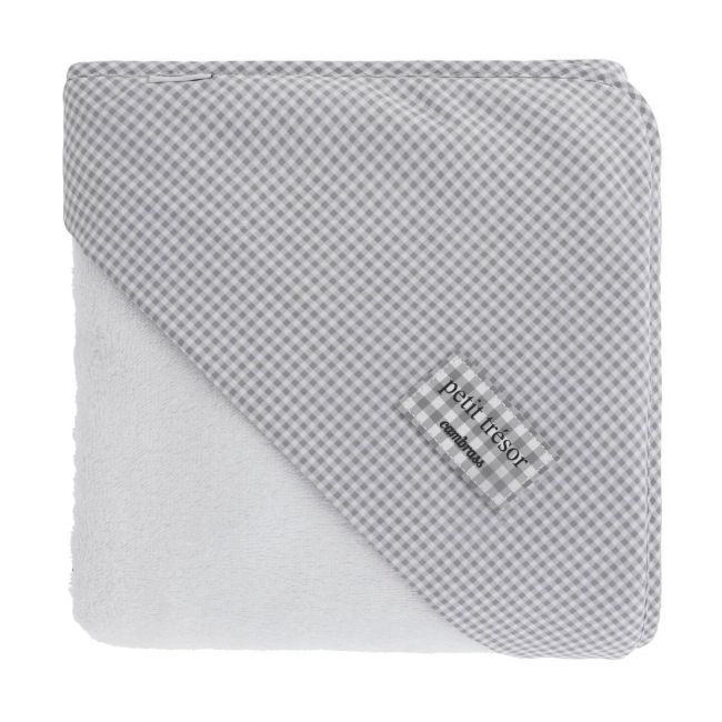 Peignoir de bain 100X100X1 cm Vichy10 Gris