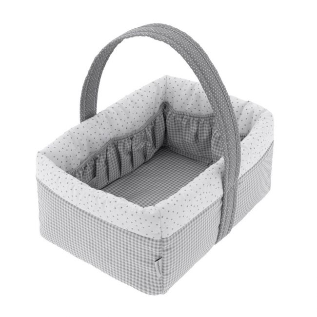 Panier de naissance 22,5X29X29 cm Vichy10 Gris