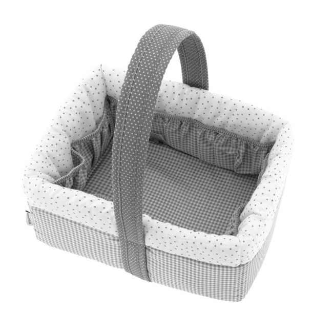 Panier de naissance 22,5X29X29 cm Vichy10 Gris