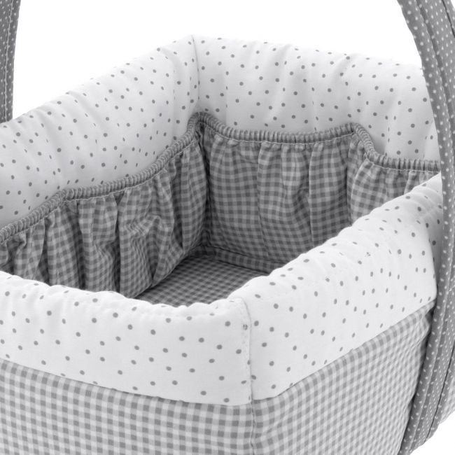 Panier de naissance 22,5X29X29 cm Vichy10 Gris