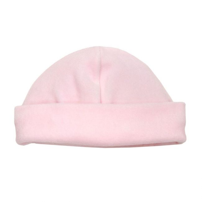 Bonnet en velours uni rose Taille 1