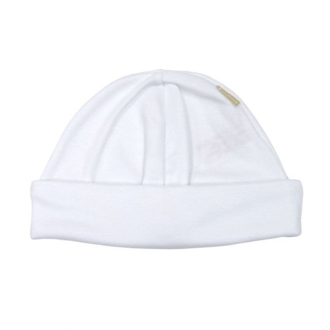 Bonnet en tricot uni blanc Taille 0