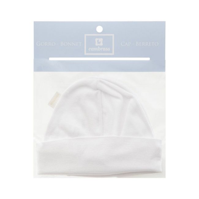 Bonnet en tricot uni blanc Taille 0