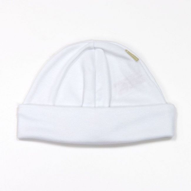 Bonnet en tricot uni blanc Taille 1