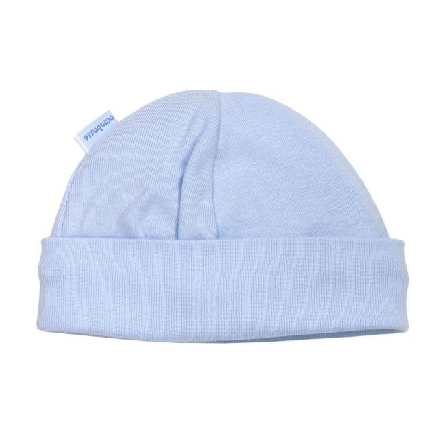 Bonnet en tricot uni bleu ciel taille 0