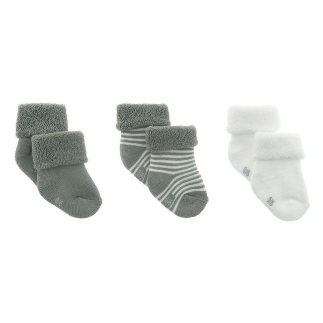 Ensemble de 3 chaussettes pour bébé unies gris T.000 (17 - 18)