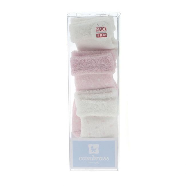 Set mit 3 Babysocken mit rosa Punkten Größe 000 (17 - 18)