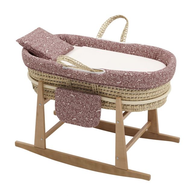 Moses Basket My Cuckoo + Legs Alaska Pink 49X86X61 cm