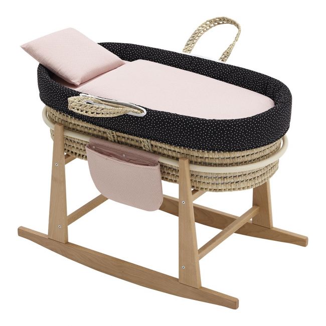 Moses Basket My Cuckoo + Legs Nevada Black 49X86X61 cm