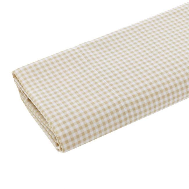 Draps de lit pour bébé 3 pièces (lit 70) 120X180X1 cm Vichy10 Beige