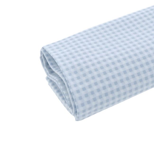 Drap Berceau 3 Pcs 80X120X1 cm Vichy10 Bleu clair CAMBRASS - 3