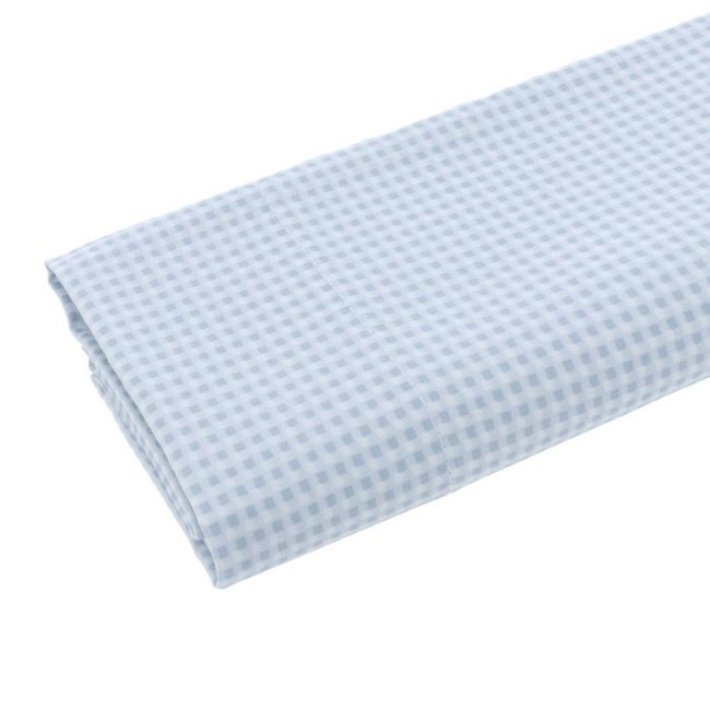 Wiege-/Kinderwagenbettlaken 3-teilig 80x120x1 cm Vichy10 Himmelblau