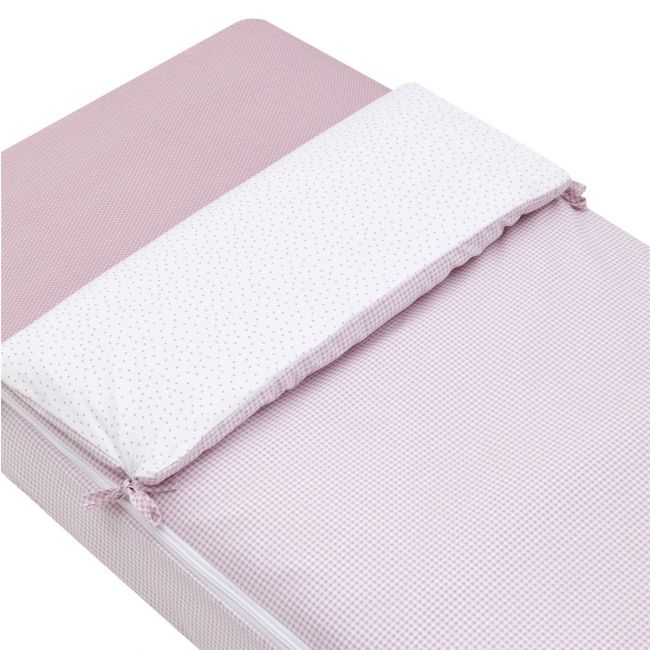 Housse de couette pour berceau I/V Vichy10 Rose 60X120X3 cm