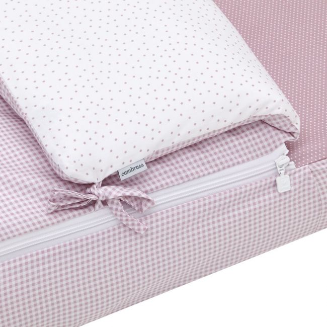 Housse de couette pour berceau I/V Vichy10 Rose 60X120X3 cm