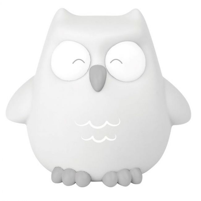 Compagnon Lumière Petit Hibou Dormeur Gris